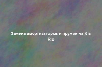 Замена амортизаторов и пружин на Kia Rio