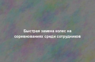 Быстрая замена колес на соревнованиях среди сотрудников