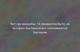 Вот где микробы: 14 предметов быта, на которых быстрее всего скапливаются бактерии