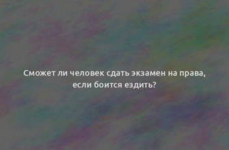 Сможет ли человек сдать экзамен на права, если боится ездить?